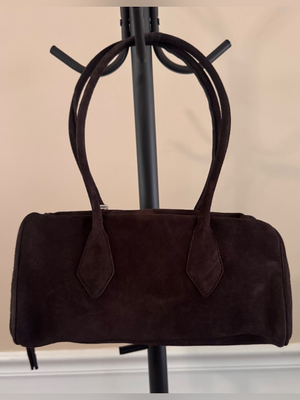 Free People Dark Brown Sierra Suede Shoulder Bag - Picture 6 of 14